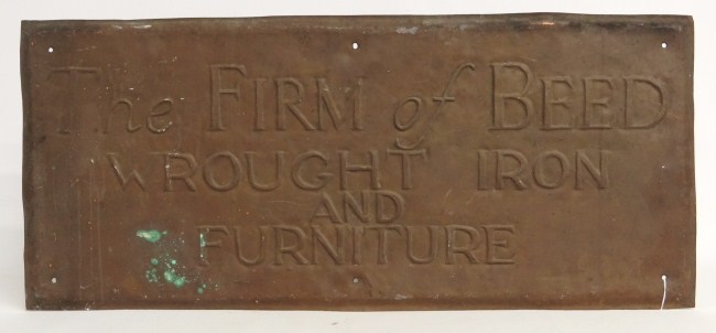 Tin trade sign The Firm of Beed 163076