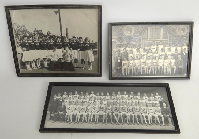 Lot three early sport team photographs.