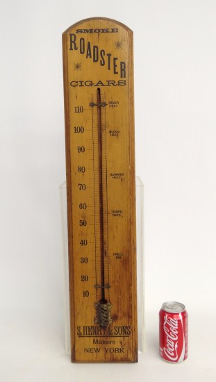 Early cigar advertising thermometer