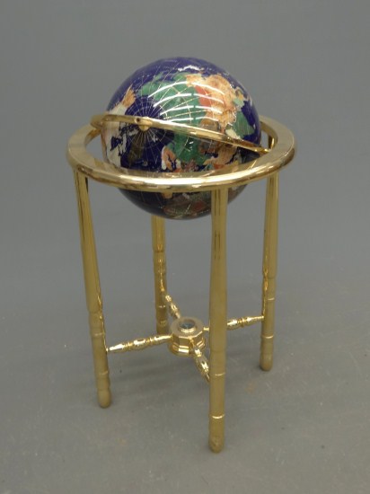 Floor model brass base globe (globe