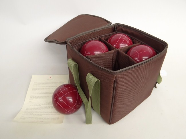 Bocce ball set in orig. case.