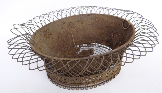French wire basket. 17'' W 8''