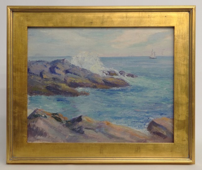 Painting oil on artist board coastal 1630eb