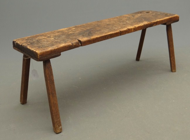 19th c peg leg bench 50 W 13  163106