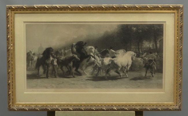 19th c Rosa Bonheur print signed 16310e