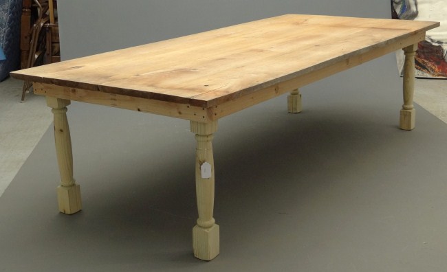 Large primitive farm table. Top