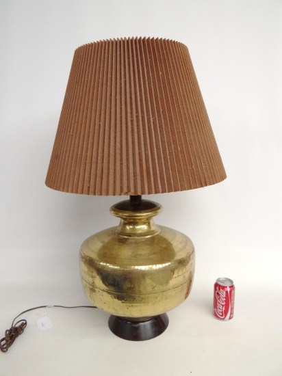 Decorative brass lamp. 35 Overall