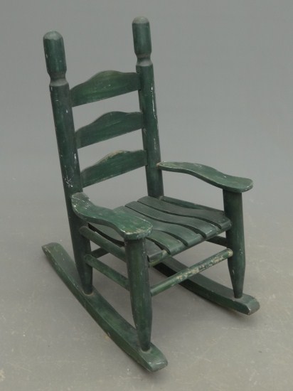 Child's rocking chair in green