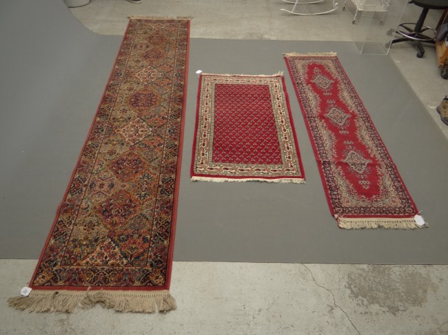 Three rugs including 24 x 92  163148