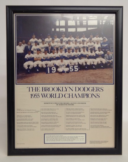 Brooklyn Dodgers poster of 1955