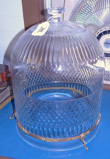 Crystal hanging dome. Approx. 17''