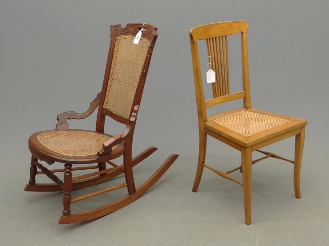 Lot including Victorian cane seat 163188