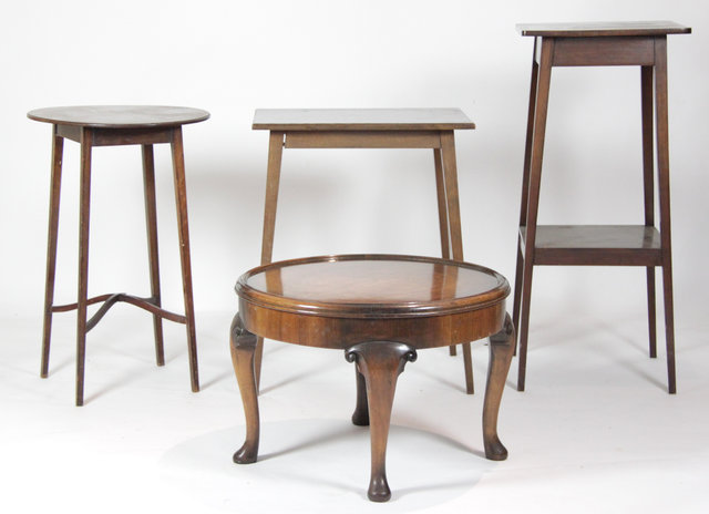 Three occasional tables and a jardini?re