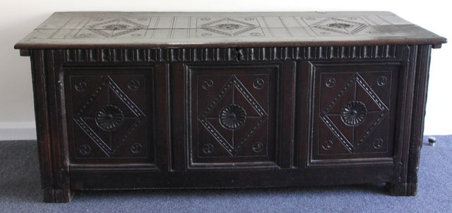 A 17th Century oak chest circa 1680