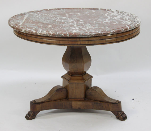 An Empire mahogany table the circular 1633da