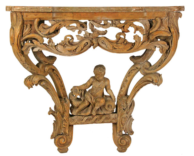 A Louis XV style carved pine console 1633e0