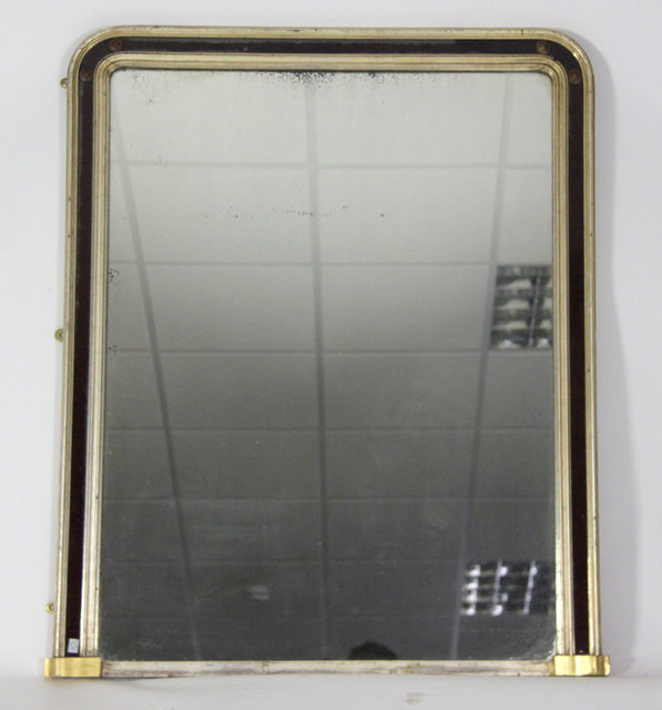 A Victorian overmantel mirror with 1633ec