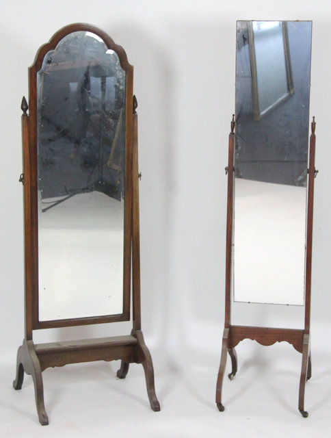 Two cheval mirrors