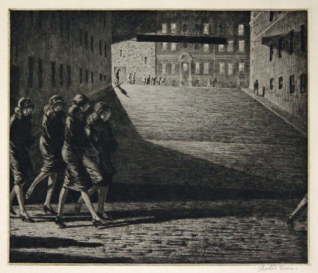 Martin Lewis American 1880 1962 SHADOWS 1633ff