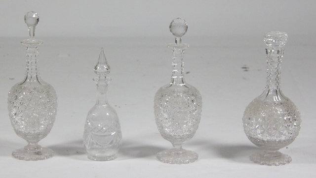 A pair of cut glass decanters and 16345b