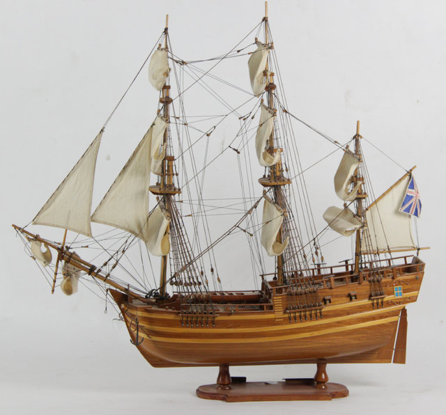 A scale model of HMS Endeavour