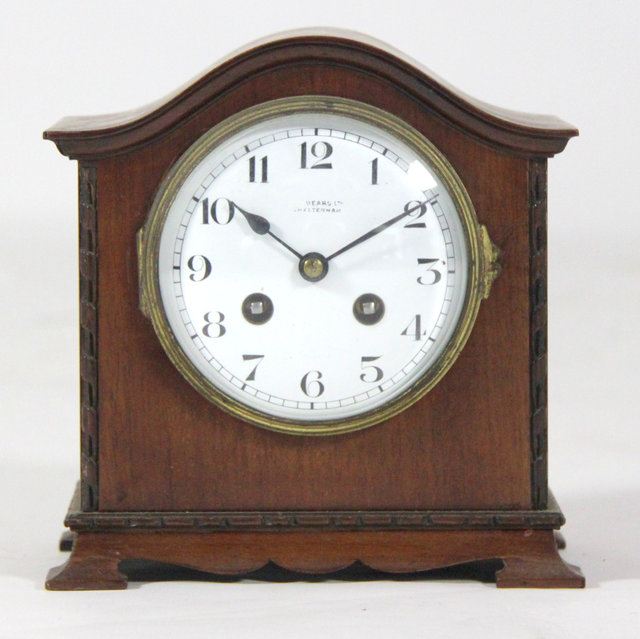 An Edwardian mahogany cased mantel