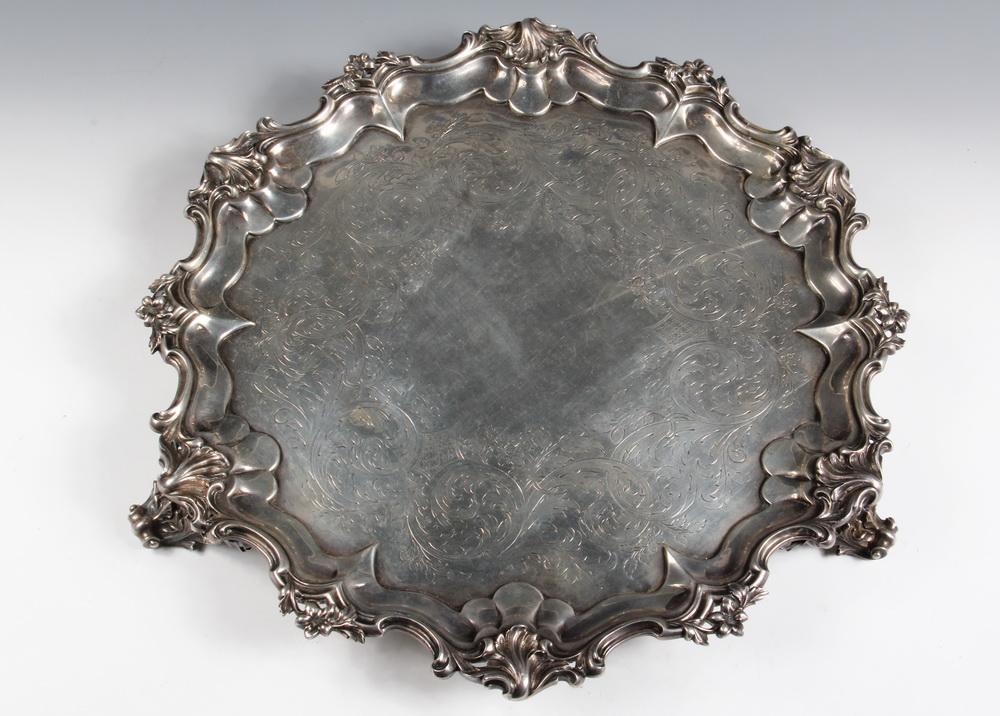 STERLING TRAY - English Sterling Footed