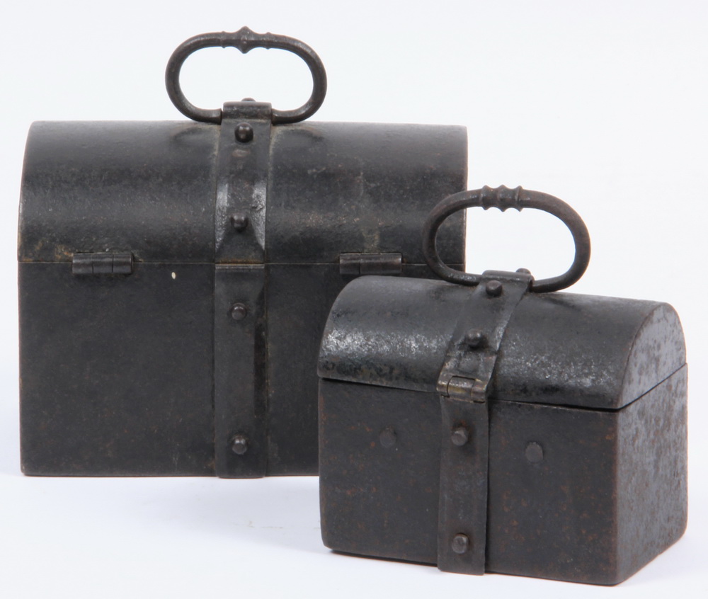 (2) DOME TOP BOXES - 1) 17th c. Elegantly