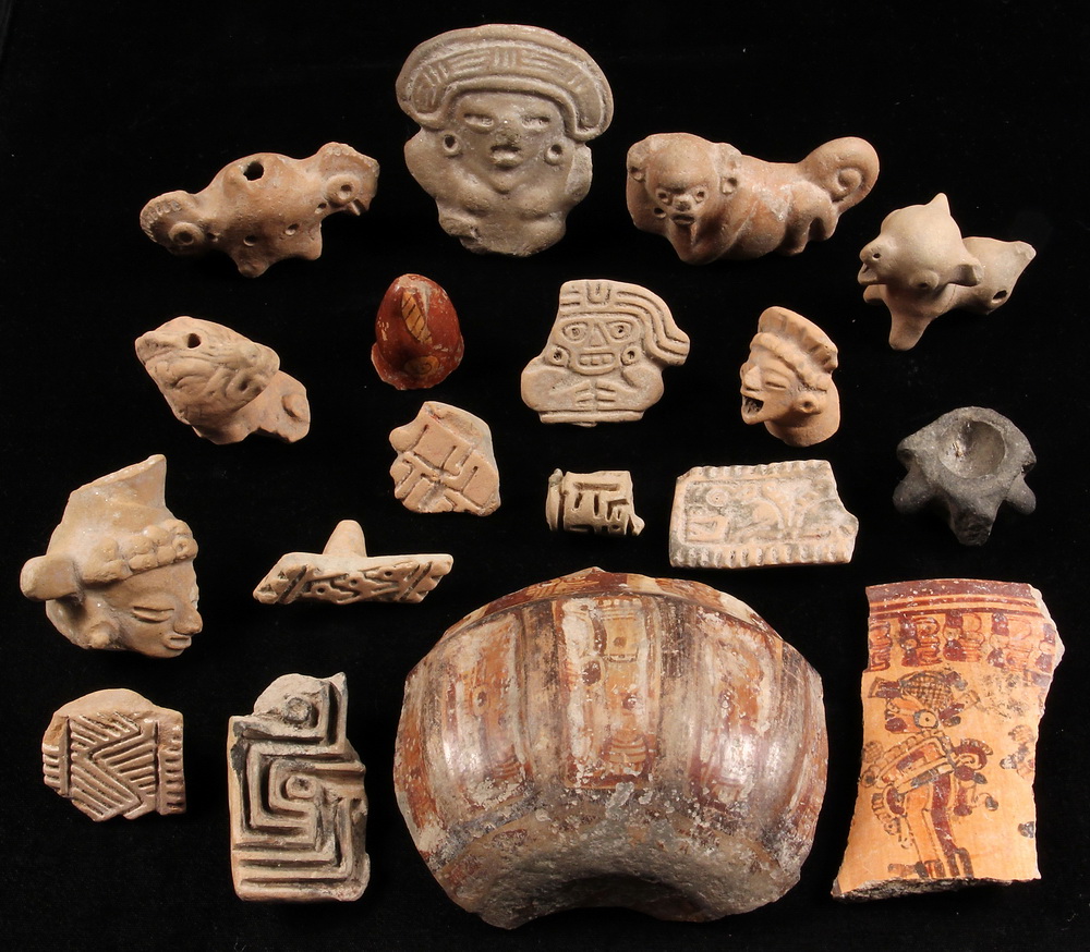  26 PRE COLUMBIAN CLAY PCS Mayan 1635b9