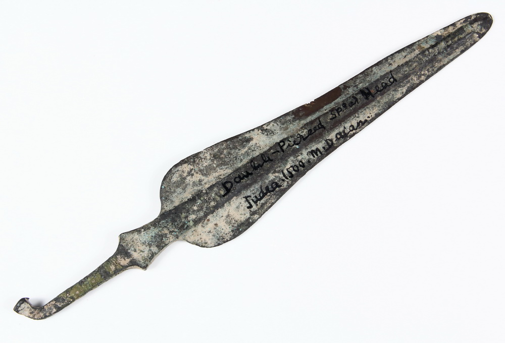 ANCIENT BRONZE SPEAR TIP Bronze 16360c