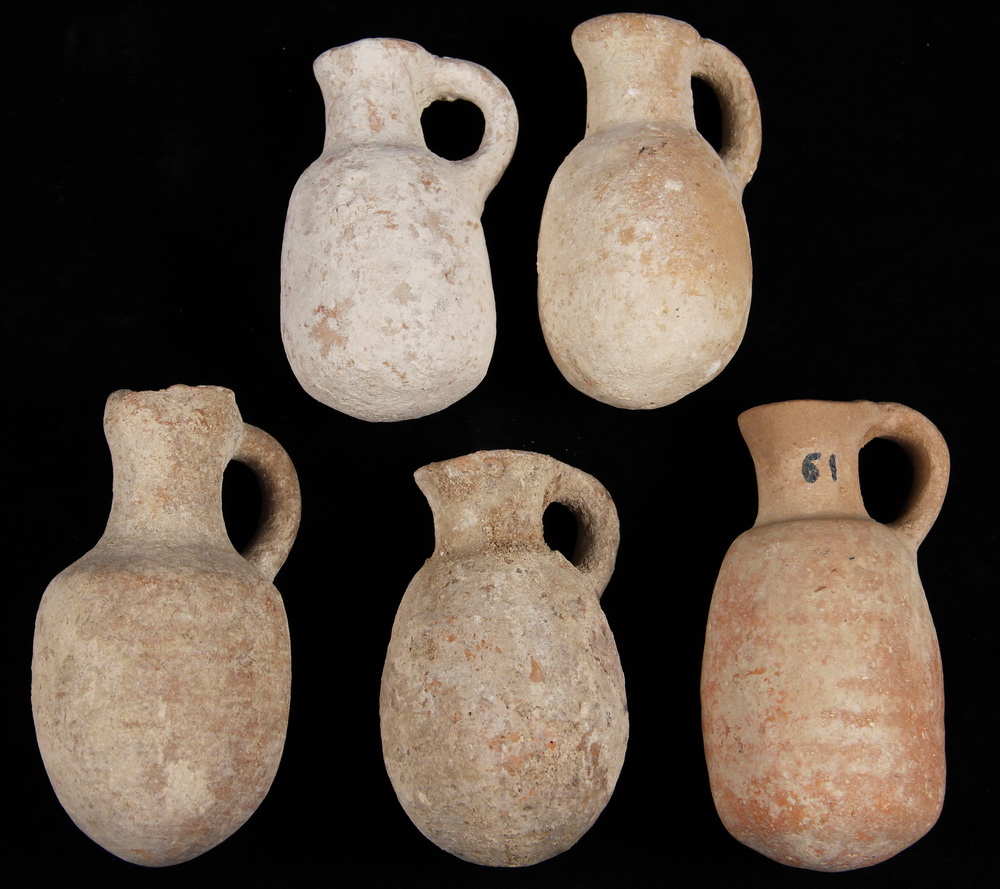 (5) ANCIENT POTTERY JUGS - Five