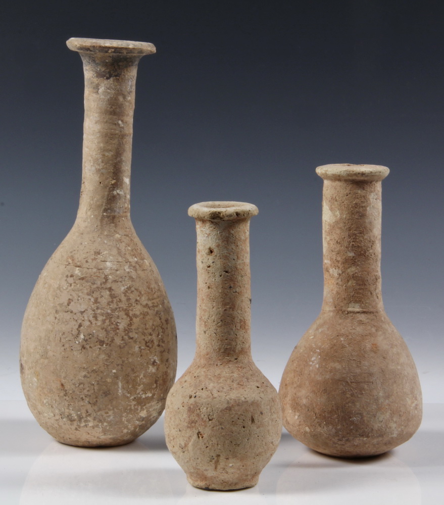  3 ANCIENT POTTERY VESSELS Three 163621