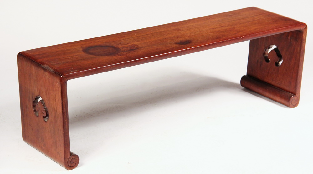 ANTIQUE CHINESE ROSEWOOD SCROLL