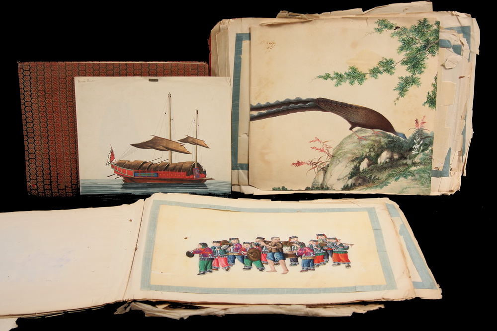 COLLECTION CHINESE PITH PAINTINGS