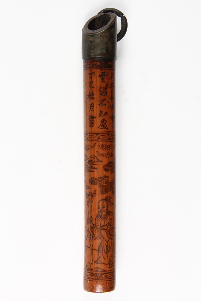 OLD CHINESE BAMBOO SHEATH with 1636dc