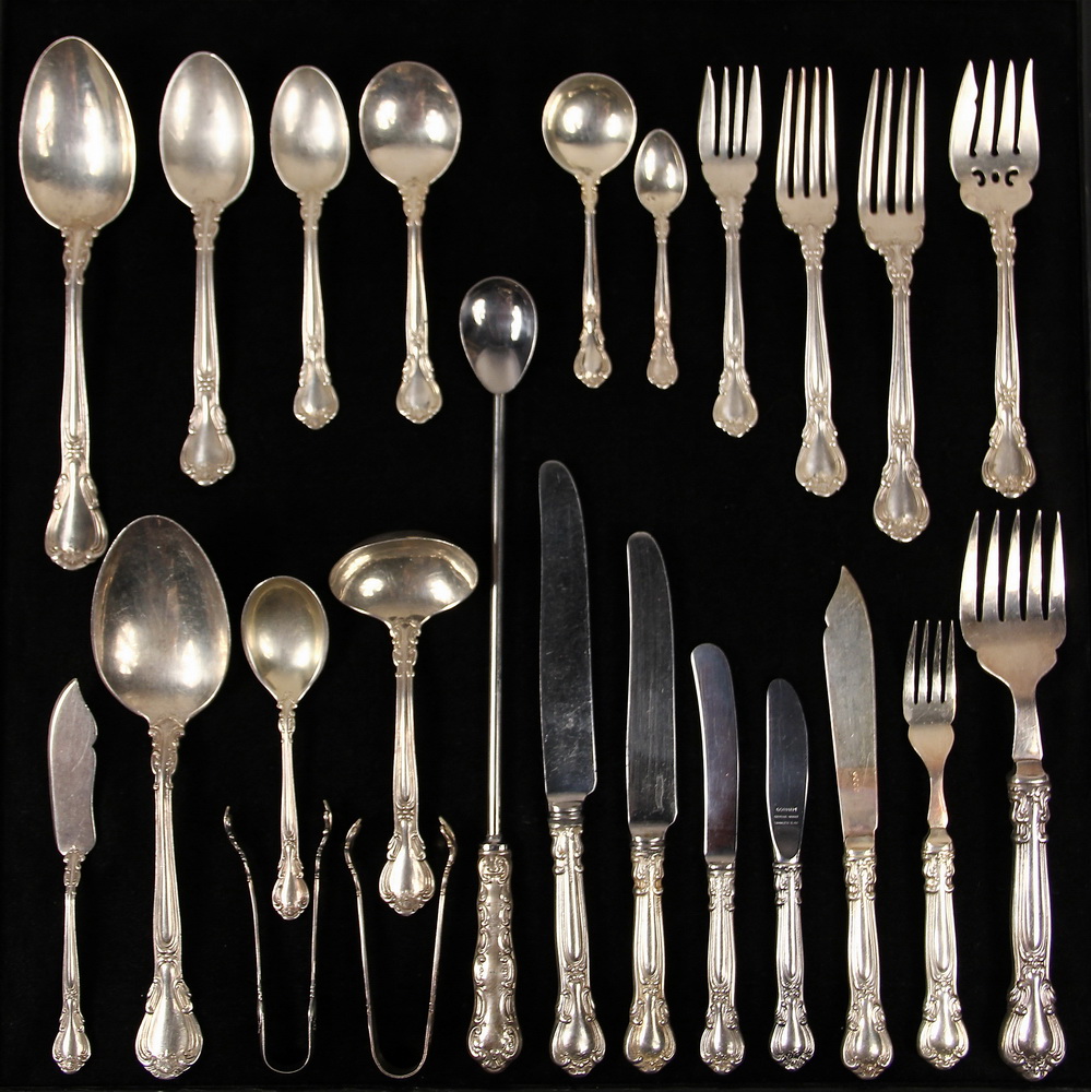  179 PC UNCASED STERLING FLATWARE 163707