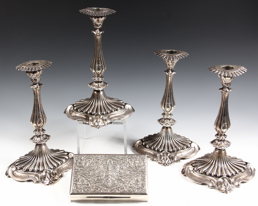  4 STERLING CANDLESTICKS THAI 16374e