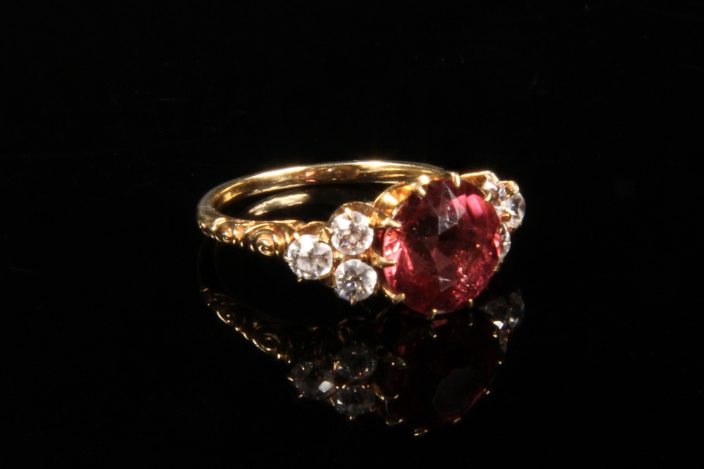 LADY S RING Ca 1900 14K Rose 1637ae