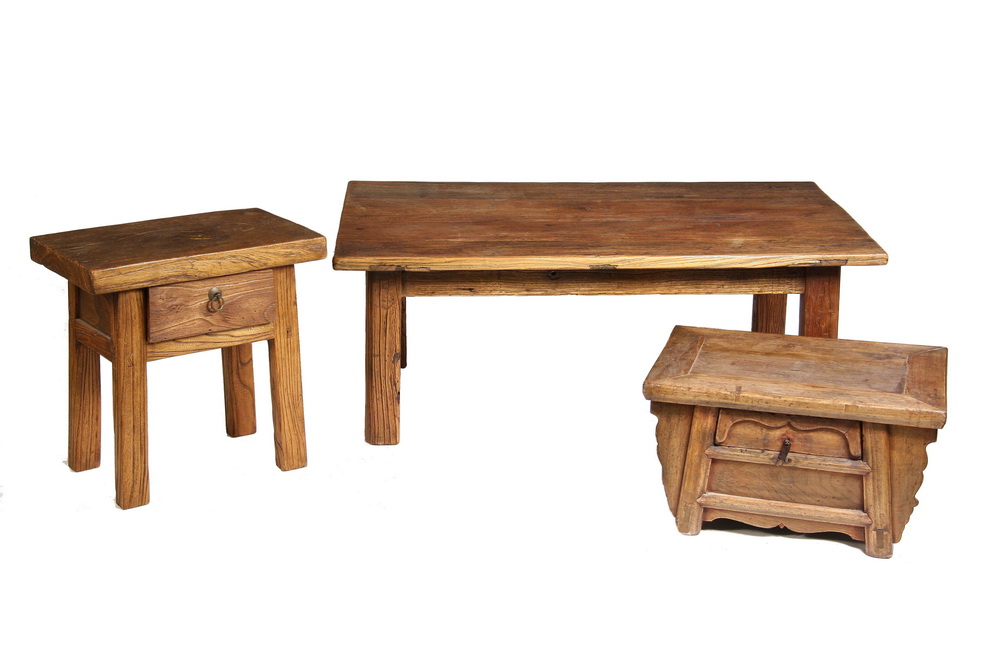 (3) LOW CHINESE TABLES - Including: