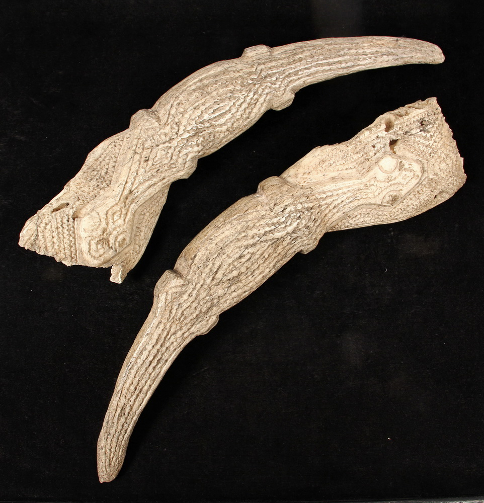 SOUTH PACIFIC CARVED TUSKS Pair 163836