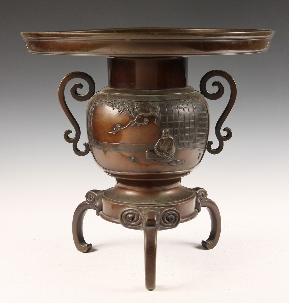 JAPANESE BRONZE FLOWER STAND -