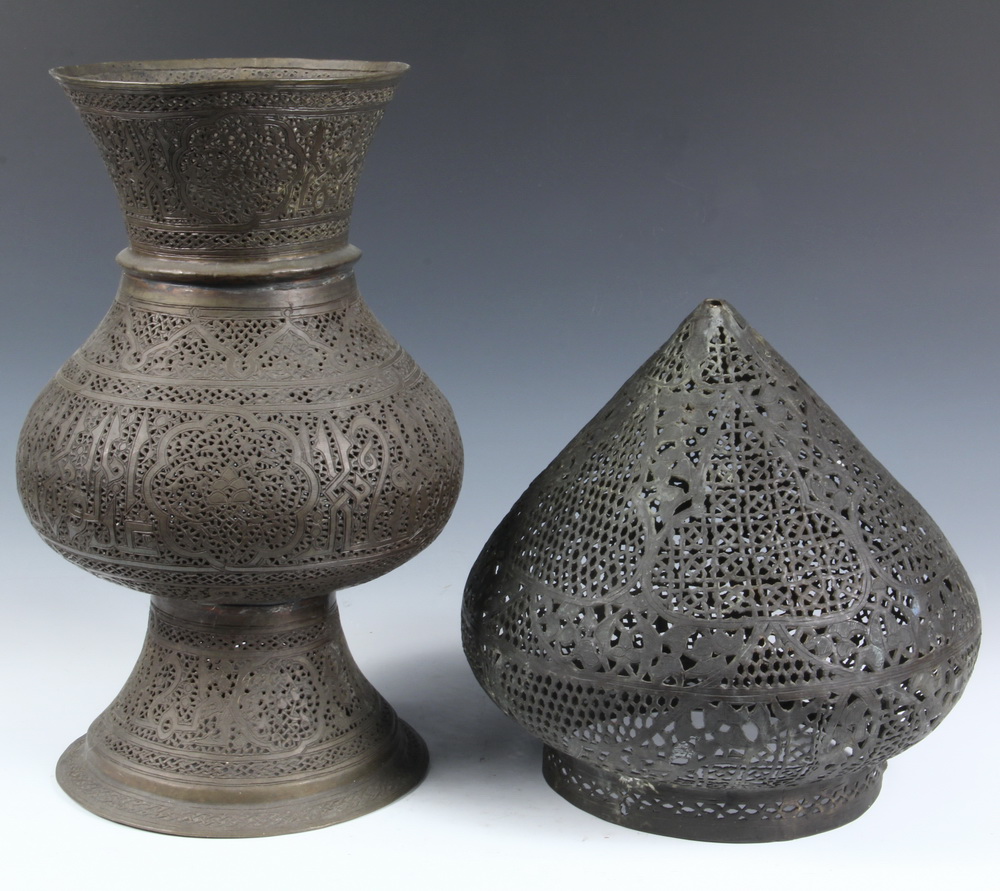 ISLAMIC LAMP PARTS two items of 163876