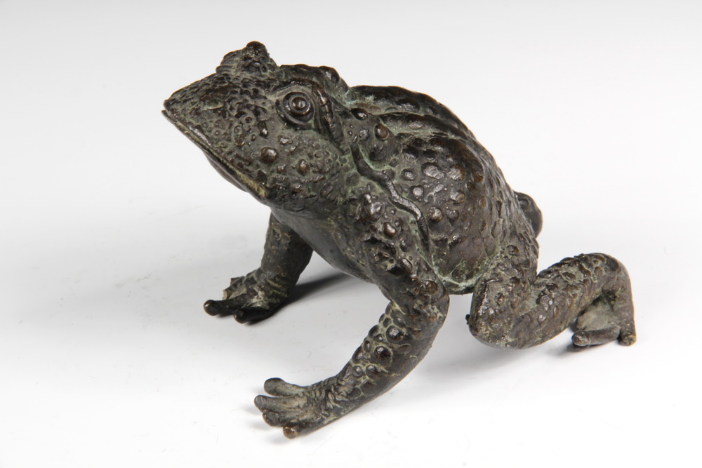 BRONZE TOAD-Probably Japanese 19th