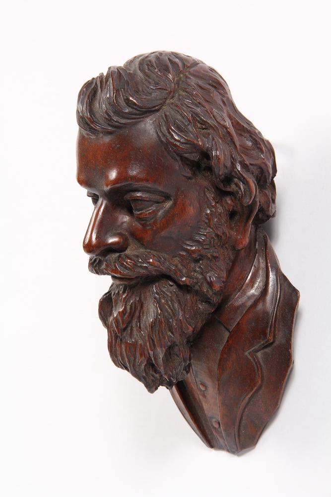 WOOD SCULPTURE-of a bearded gentleman