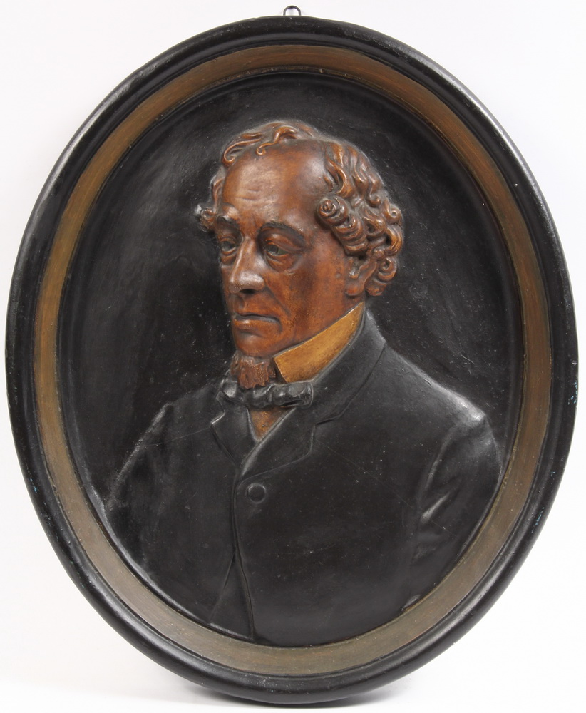 OVAL PORTRAIT PLAQUE OF BENJAMIN