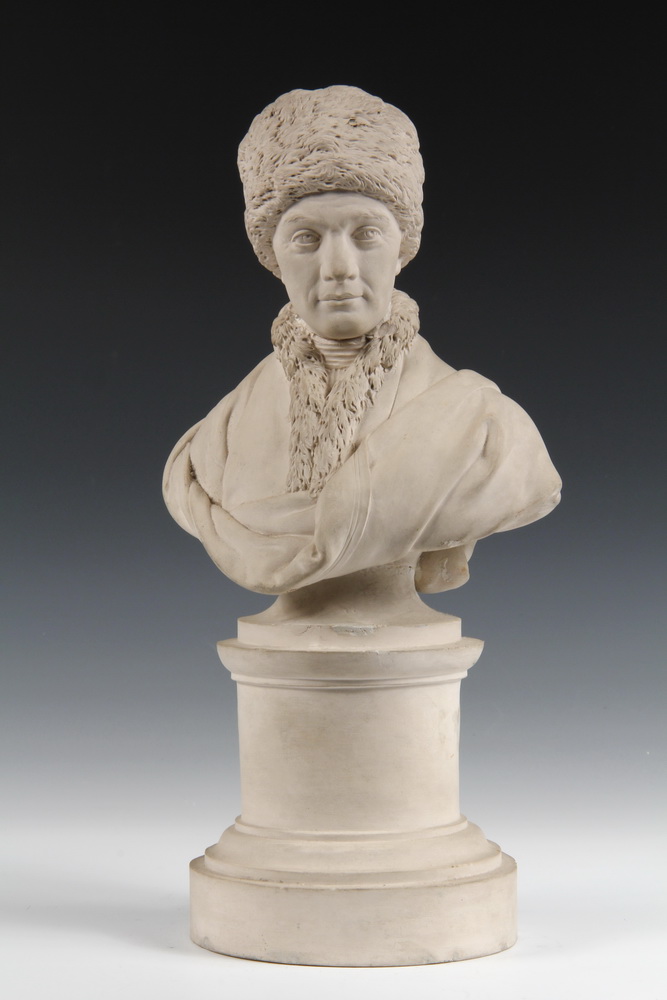 BUST OF A GENTLEMAN- in a fur hat