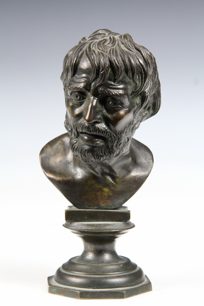 BRONZE BUST OF SENECA by Vincenzo