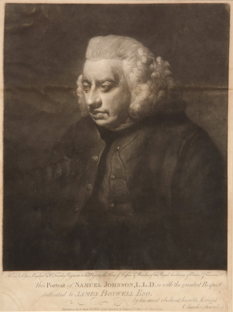 MEZZOTINT PORTRAIT OF DR. SAMUEL