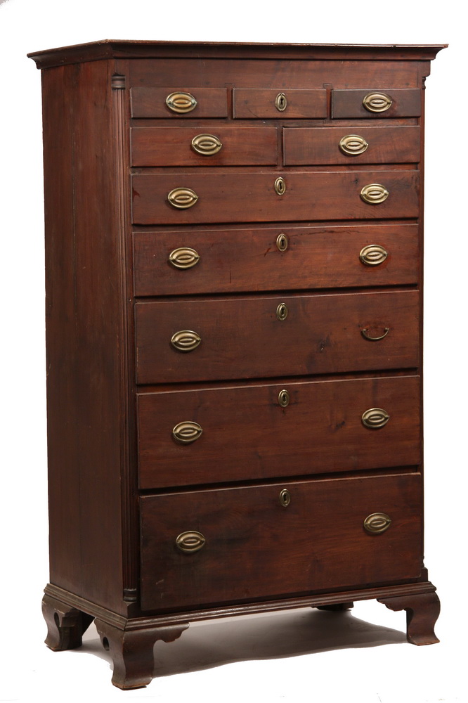 CHIPPENDALE TALL CHEST New England 163d72