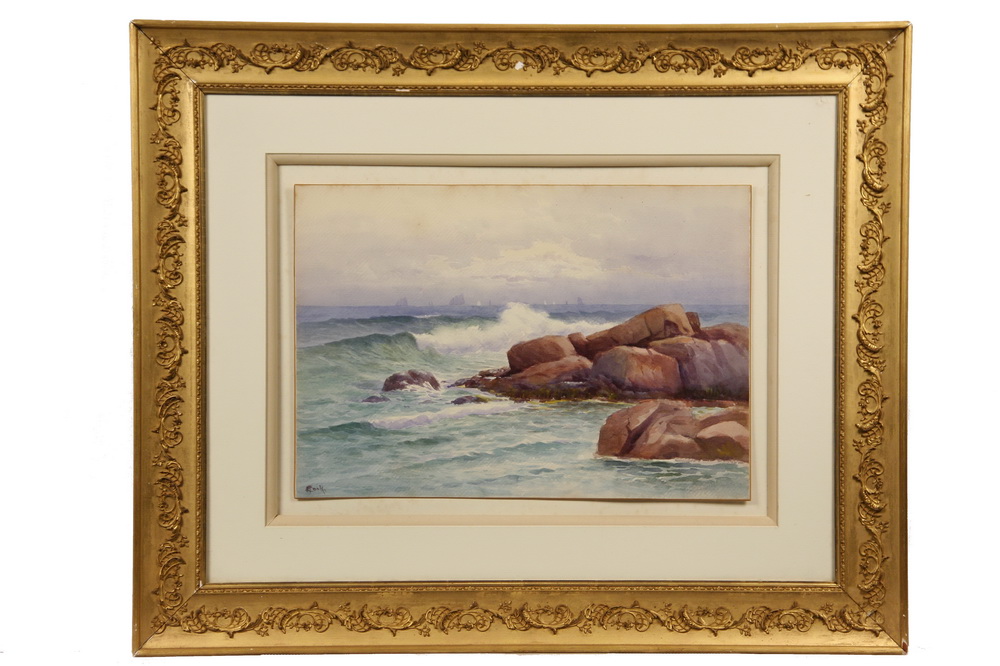 WATERCOLOR Whitecaps on Rocky 163e3c